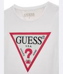 Футболка Guess Regular Fit с логотипом в треугольнике, белый / красный - фото 3