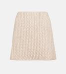 Мателасовая мини-юбка Miu Miu, Cammeo - фото