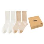 Унисекс носки до середины икры ZEROIN, 2 пары (Молочный белый+Черный+Темный кофе) - фото 4