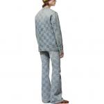 Джинсы мужские Louis Vuitton с узором, синий - фото 4