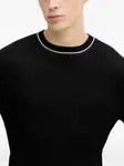 Свитер в рубчик Armani Exchange, черный - фото 4