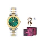 VERSACE Часы Greca Sphere 35mm, White Gold - фото 3