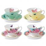 Чайная чашка и блюдце Royal Albert, набор из 4 шт, мультиколор - фото
