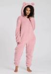 Пижама SHERPA TEDDY EARS ALL IN ONE Loungeable, розовый - фото 3