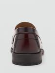 Классические кожаные лоферы Mango, Dark Red - фото 4