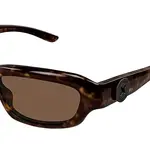 Balenciaga Прямоугольные солнцезащитные очки в оправе, Tortoiseshell - фото 3