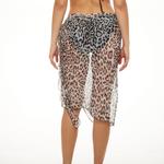 Женская накидная юбка для плавания с запахом и животным принтом Jordan Taylor Jordan Taylor - фото