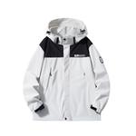 Куртка унисекс FAIRWHALE, бежево-серая (двухслойный комплект с флисовой подкладкой) - фото