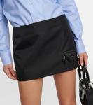 Низкая нейлоновая мини-юбка Prada, черный - фото 4