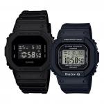 Набор часов Casio Baby-G, арт. DW-5600BB-1PR и BGD-560-1PR черный - фото