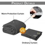 Штора на дверь BTTO, серый - фото