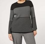 Пуловер ESTONIA Marina Rinaldi, Black White - фото