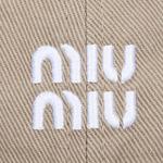 MIU MIU Джиновая бейсболка, Beige - фото 6