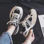 Кроссовки WARRIOR Chunky Sneakers Women's Low-top Black/Beige, черный/бежевый - фото 5