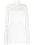 Сетчатое платье мини Philipp Plein, белый - фото