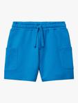 Детские хлопковые карго-шорты с кулиской Benetton, Blue - фото