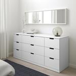 Комод с 9 ящиками NORDLI IKEA, 160x76 см, белый - фото 2