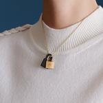 HERMES О'Келли металлические колье женские black gold - фото 9