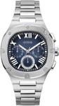 GUESS мужские часы 42mm, Silver Tone/Silver Tone/Blue - фото