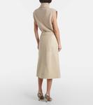 Кожаная юбка миди Joseph, Affogato - фото 3