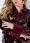 Блуза MIAMODA Button-down blouse, Velvet Red/Red - фото 5