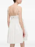 Мини-платье с завязками на бретелях и сборкой Hugo, белый - фото 3