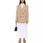 MSGM Двубортный длинный пиджак, Light Brown - фото 4