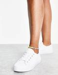 Белые кроссовки на шнуровке ASOS DESIGN Wide Fit Dizzy - фото 2