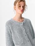 Вязаный кардиган OBJECT OBJSAGGIA, Mottled Grey - фото 5