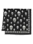 Шарф Classic Skull Alexander McQueen, черный - фото