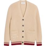 Кардиган Ami Paris с рубчиком AMIPARIS, кремовый - фото