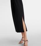 Хлопковое джерси миди-платье Vince, Black - фото 5