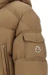 Стеганое пальто с капюшоном MONCLER, коричневый - фото 3