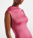 Платье из джерси с драпировкой Victoria Beckham, Cerise Pink - фото 4