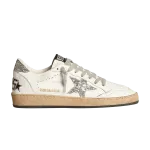 Кроссовки Golden Goose Wmns Ballstar White Silver Glitter, белый - фото