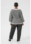 Джемпер Kaffe Curve ELIONA, Light Grey M Black Structure/Light Grey - фото 3