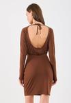 Платье Even&Odd Day dress, Cappucino /Dark Brown - фото 3