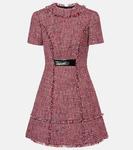 Твидовое мини-платье Safiyaa, Multi-Pinks - фото