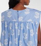 Топ из хлопка с цветочным принтом Marni, Iris Blue - фото 6