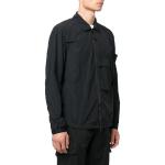 Куртка garment dyed naslan light overshirt 'black' Stone Island, черный - фото 2