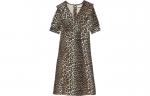 Леопардовое миди-платье GANNI, коричневое - фото