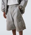 Хлопковые карго-шорты Balenciaga, серый - фото 5