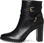 Ботинки Lauren Ralph Lauren Collins Burnished Leather Bootie Heel, черный - фото 4