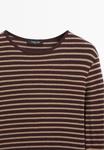 Топ Massimo Dutti Long sleeved top, Bordeaux - фото 3