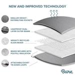 Одеяло Bare Home весом 17 фунтов, цвет Minky Grey - фото