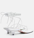 Сандалии Slash Tie 40 из кожи Proenza Schouler, белый - фото 2