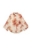 Блуза Mango PALM TREE WITH THREE-QUARTER SLEEVES, Off-White - фото 5
