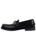 Кроссовки leather loafer 'black' Gucci, черный - фото