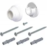 Настенные кронштейны Тюринген для карнизов Ø 28 мм Liedeco, белый - фото