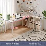 Стол Naijia 100x60 см полузакрытый с тумбой, белый - фото 2